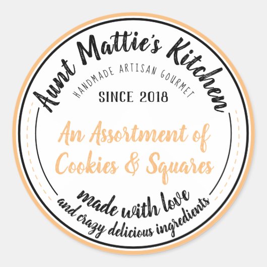 Shortbread  Handgemaakte Gourmet Food Label (Voorkant)