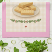 Shortbread Time Christmas Tea Towel — Soft Pink Theedoek (Gevouwen)