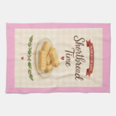 Shortbread Time Christmas Tea Towel — Soft Pink Theedoek (Horizontaal)