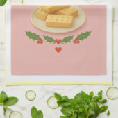 Shortbread Time Christmas Tea Towel — Soft Pink Theedoek (Gevouwen)