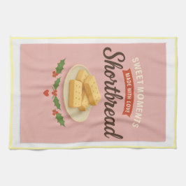 Shortbread Time Christmas Tea Towel — Soft Pink Theedoek