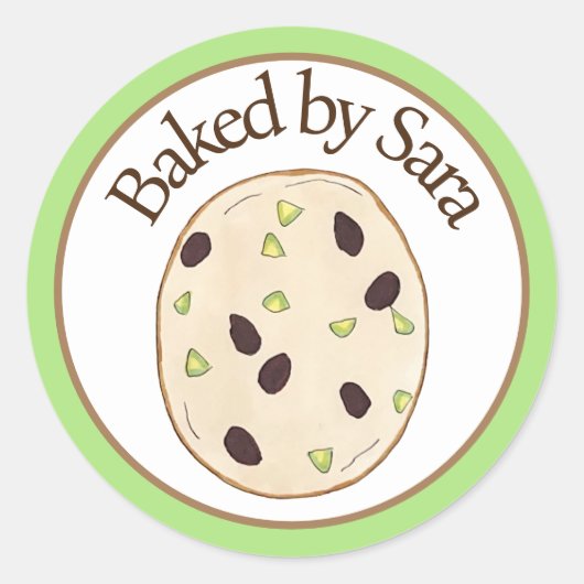 Shortbrood Cookie Chef, gebrandmerkt door homemade Ronde Sticker (Voorkant)