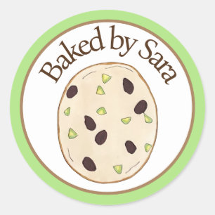 Shortbrood Cookie Chef, gebrandmerkt door homemade Ronde Sticker