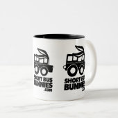 ShortBus Bunnies logo MOK! Tweekleurige Koffiemok (Voorkant rechts)