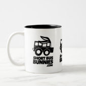 ShortBus Bunnies logo MOK! Tweekleurige Koffiemok (Links)