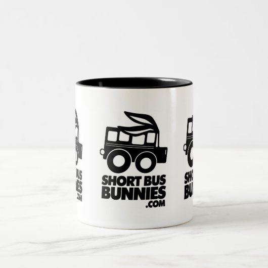 ShortBus Bunnies logo MOK! Tweekleurige Koffiemok (Center)