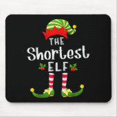 Shortest Christmas Elf Matching Pajama X-mas Party Muismat (Voorkant)