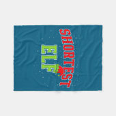 Shortest Elf Christmas Family Matching Group Xmas  Fleece Deken (Voorkant (Horizontaal))