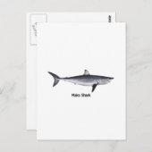 Shortfin Mako Shark Illustratie Briefkaart (Voorkant / Achterkant)