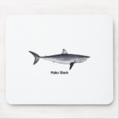 Shortfin Mako Shark Illustratie Muismat (Voorkant)
