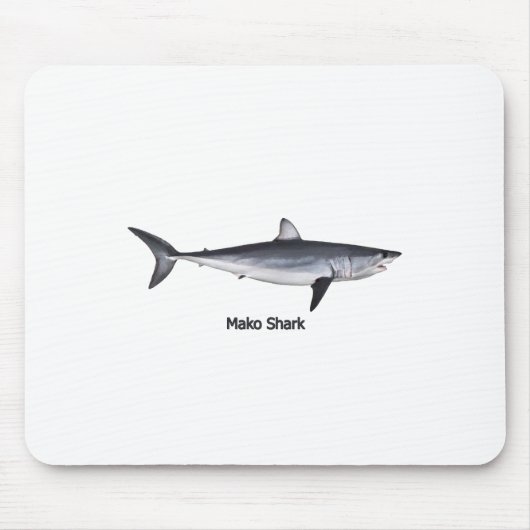 Shortfin Mako Shark Illustratie Muismat (Voorkant)