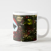 Shorthair Grijze kat Rode Kerstmis 20XX Grote Koffiekop (Rechts)