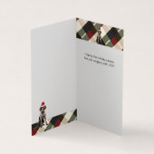 Shorthair Pointer GSP Dog Holiday Plaid Christmas Kaart (Binnen)