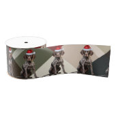Shorthair Pointer Holiday Plaid Cute Dog Christmas Grosgrain Lint (Spoel)