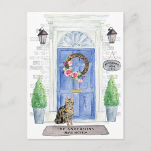 Shorthair Tabby Cat Moving Announcement Briefkaart