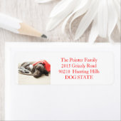Shorthaired Pointer Holiday Adres Label (Insitu)