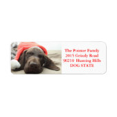 Shorthaired Pointer Holiday Adres Label (Voorkant)
