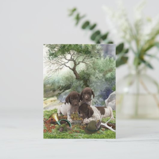 Shorthaired Pointer schattige puppies Briefkaart (Staand voorkant)