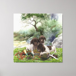 Shorthaired Pointer schattige puppies Canvas Afdruk