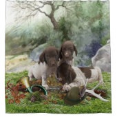 Shorthaired Pointer schattige puppies Douchegordijn (Voorkant)