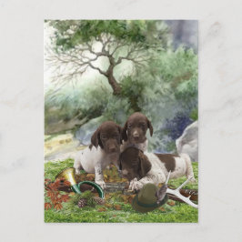 Shorthaired Pointer schattige puppies Feestdagenkaart