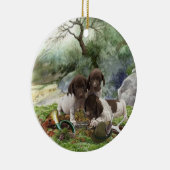 Shorthaired Pointer schattige puppies Keramisch Ornament (Rechts)