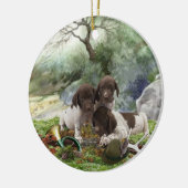 Shorthaired Pointer schattige puppies Keramisch Ornament (Links)