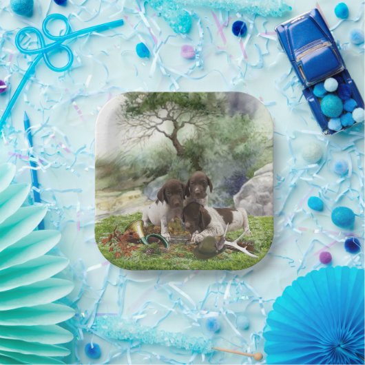 Shorthaired Pointer schattige puppies Papieren Bordje (Feest)