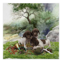 Shorthaired Pointer schattige puppies Perfect Poster