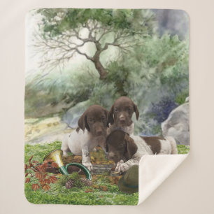 Shorthaired Pointer schattige puppies Sherpa Deken