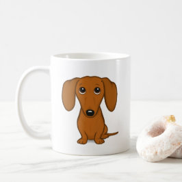 Shorthaired Red Dachshund | Cute Wiener Dog Koffiemok