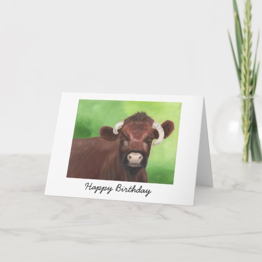 Shorthorn Bull Verjaardag Kaart (Voorkant)