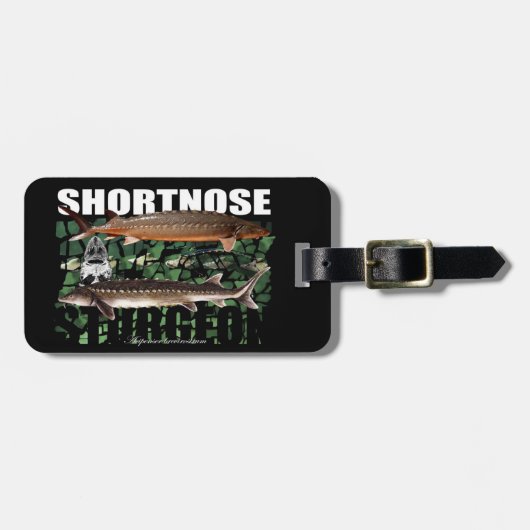 Shortnose Sturgeon Collage Bagagelabel (Voorkant horizontaal)