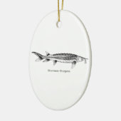 Shortnose Sturgeon Keramisch Ornament (Links)