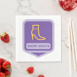 Shorts Boots Icon Napkins Servet