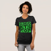 Shortstop, honkbalpositie t-shirt (Voorkant volledig)
