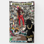 Shorty 40|Aangepaste AGE Hip Hop Foto Spandoek (Verticaal)