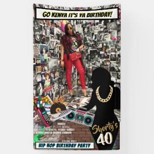 Shorty 40 Aangepaste AGE Hip Hop Foto Spandoek