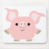 Shorty Cartoon Pig mousepad Muismat (Voorkant)
