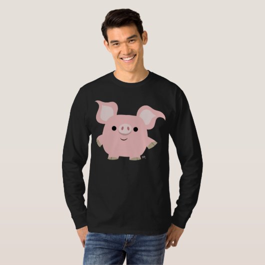 Shorty Cartoon Pig T-shirt (Voorkant volledig)