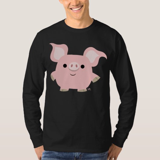Shorty Cartoon Pig T-shirt (Voorkant)