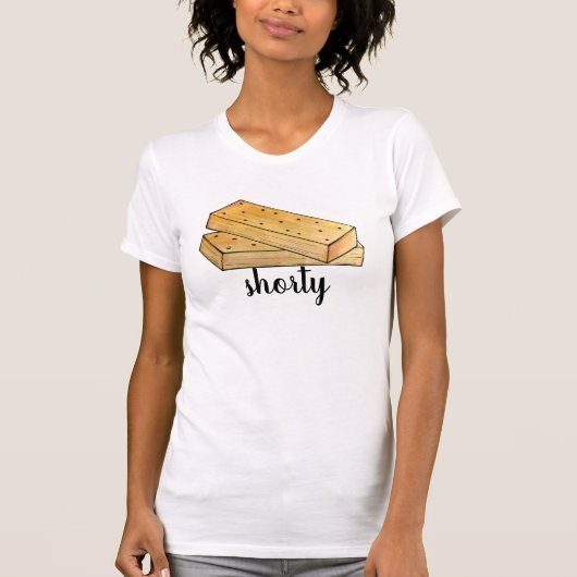 Shorty Food Puns Scottish Shortbrood Tea Biscuits T-shirt (Voorkant)
