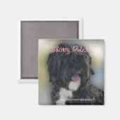 Shorty Lhasa Apso-Shih Tzu magneet-personaliseren Magneet (Voorkant / Achterkant)