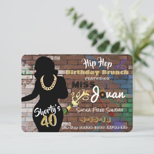 Shorty's 40 | 90 Hop-top van de stad Birthday Kaart (Staand voorkant)