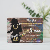 Shorty's 40 | 90 Hop Urban Birthday Invitati Kaart (Staand voorkant)