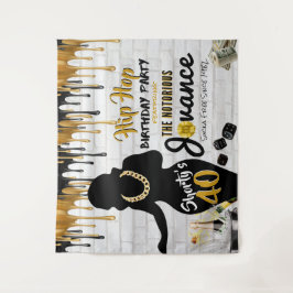 Shorty's 40| 90's Hip Hop Birthday Drip Backdrop Wandkleed
