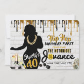 Shorty's 40| 90's Hip Hop Birthday Drip Foto Kaart (Voorkant)