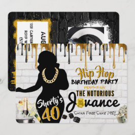 Shorty's 40| 90's Hip Hop Birthday Drip Foto Kaart