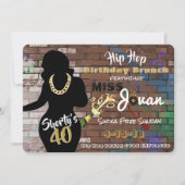 Shorty's 40 Hip Hop Birthday Uitnodigingen {5x7} (Voorkant)