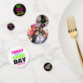 Shorty's 40|Retro Hip Hop Birthday Photo Confetti